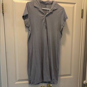Renwick Sport Navy White Stripe Polo Dress size Large